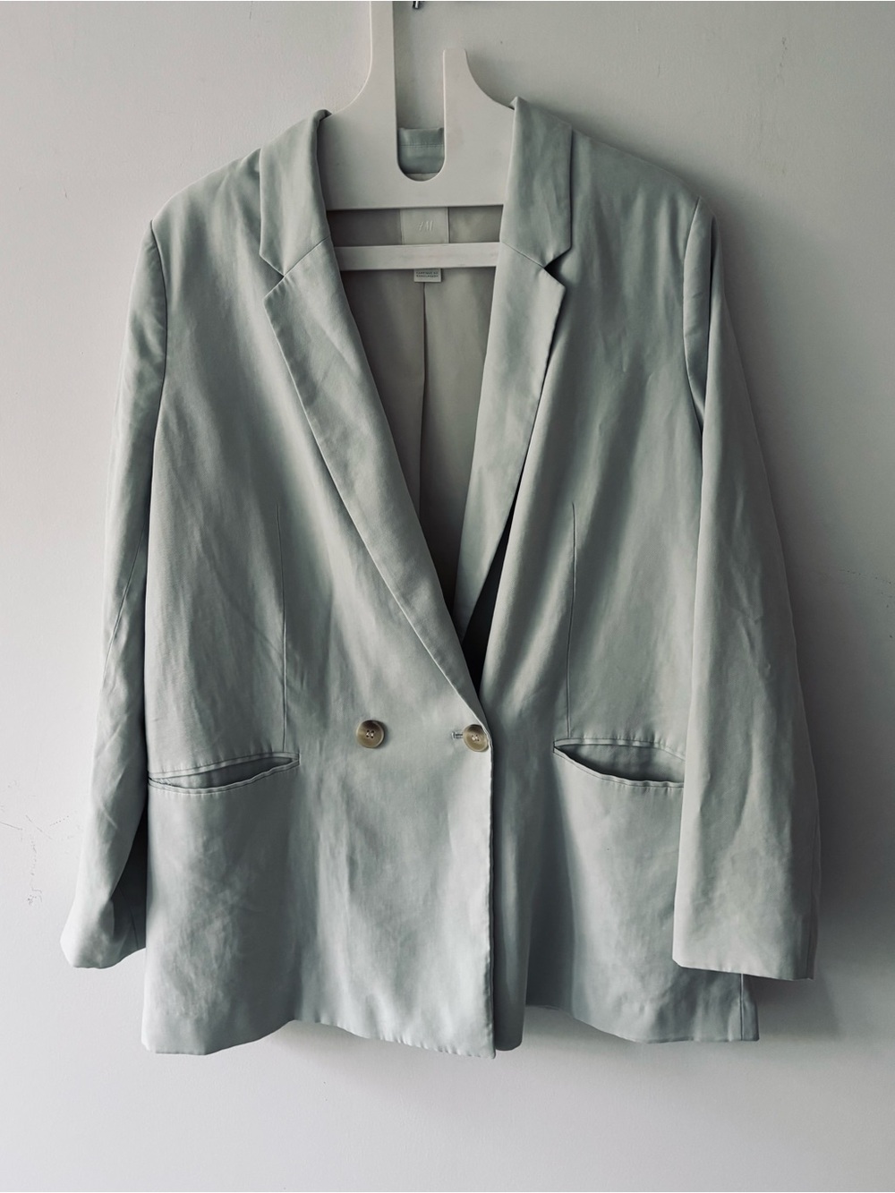 H&M blazer light sea-foam pastel oversized blazer L